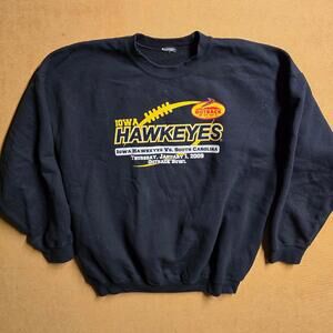 Vintage Y2K 2009 Fed Ex Outback Bowl Iowa Hawkeyes Football Sweatshirt Size XXL